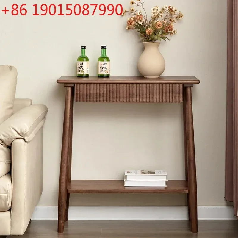 

Современный простой консольный столик в винтажном стиле для гостиной, прихожей, с ящиками для хранения, мебель для гостиной