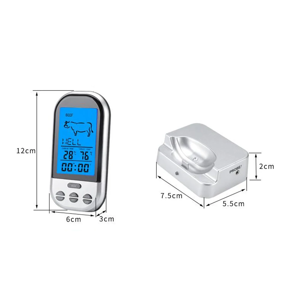 

Wireless Grilling Thermometer Food Grilling Thermometer BBQ Cooking Set Grill Digital Food Thermometer Wireless