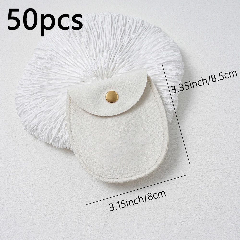 50/10/1pcs Soft Velvet Jewelry Packaging Bag Earring Necklace Storage Pouch Halloween Christmas Wedding Gift Organizer Candy Bag