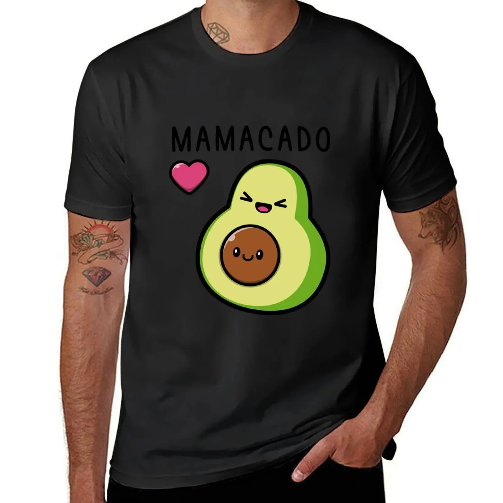 Womens Mamacado Pregnancy Mother Cute Avocado Fruit Pregnant Mom T-Shirt blanks summer tops mens t shirts casual stylish