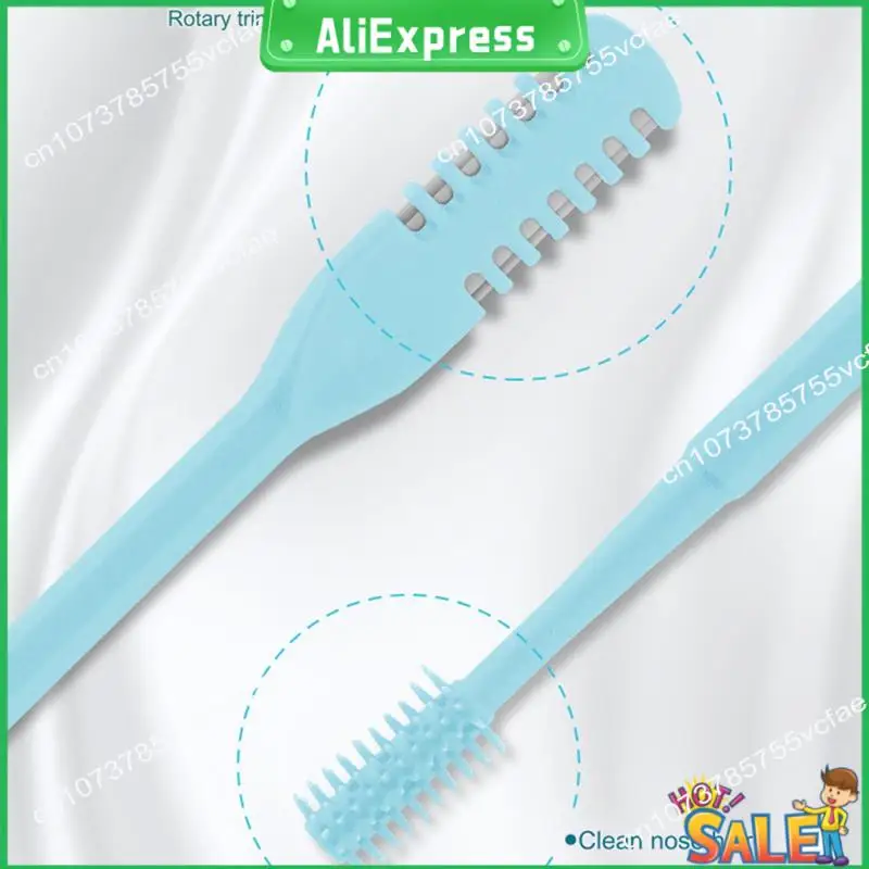 A04R Coupe-cheveux nasal 2 en 1, couteau à poils de nez double face, manuel portable 360 °   Tondeuse à poils de nez rotative