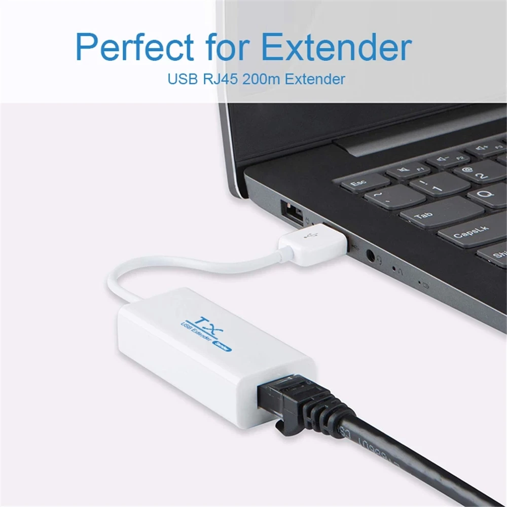 200M USB to RJ45 Extender over Ethernet cat5e/6 Cable USB2.0 Extension Adapter NO Power Supply Active USB Extension Plug&Play