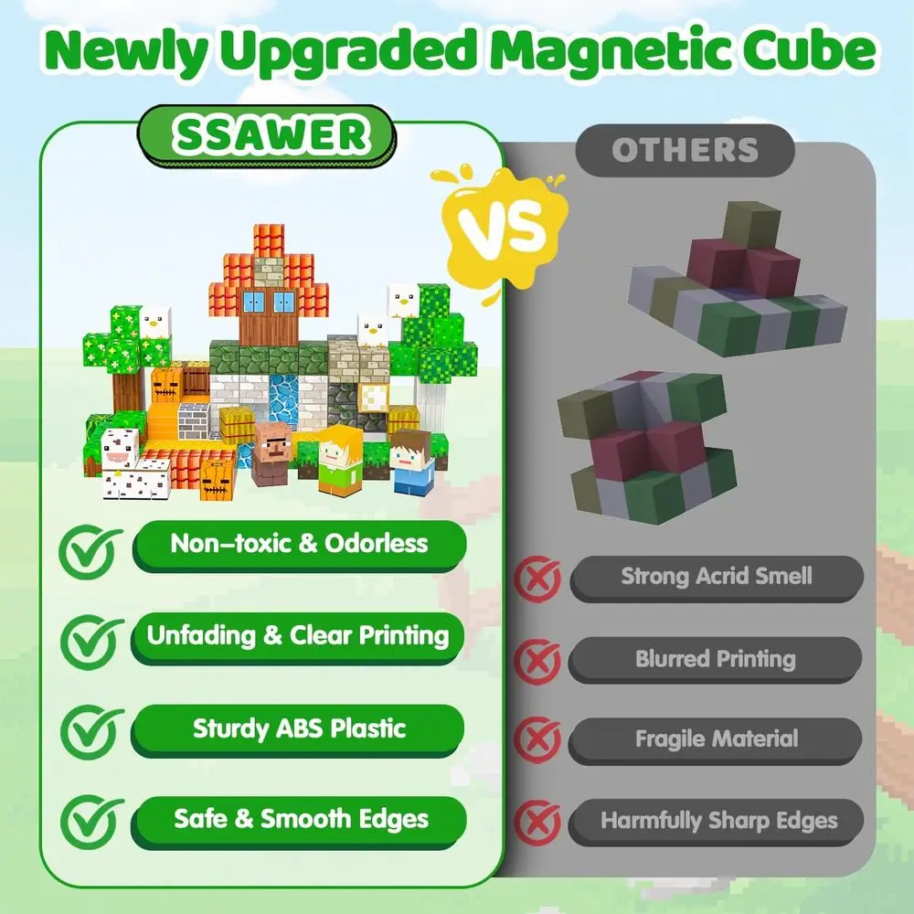 Conjunto de blocos de construção magnéticos iluminados, 150 peças, brinquedo STEM para crianças de 3 anos, ideal para meninos e meninas, perfeito para o Natal e