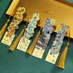 Vintage Van Gogh Oil Painting Metal Bookmark Reading Tool for Book Lovers Friends Student Awards Graduation Back To School Gift