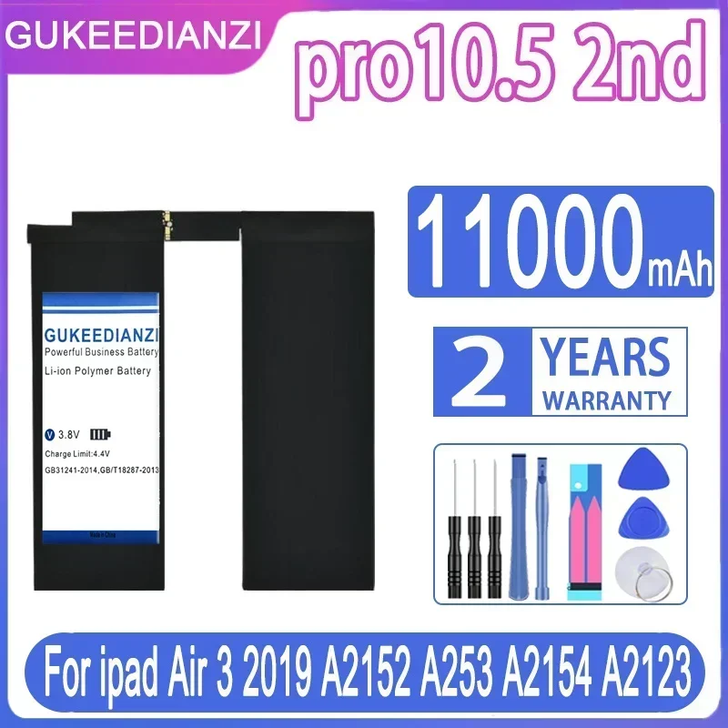 For Apple iPad Air 3 (2019) Pro10.5 2nd A2152 A253 A2154 A2123, Pro10.5 2nd, 11000mAh Tablet Battery