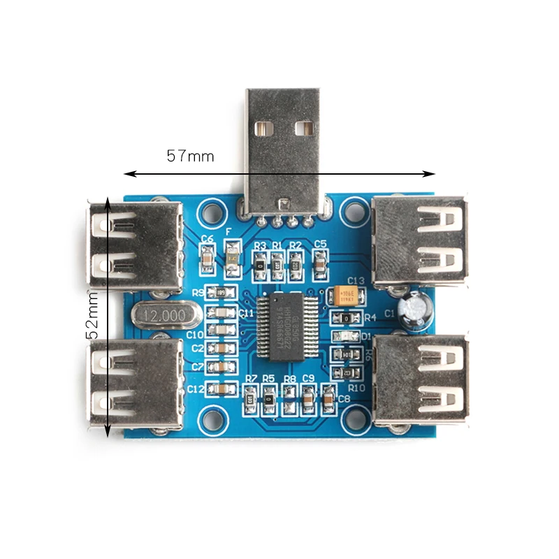 2pcs/1pc DC 5V USB HUB USB2.0 Hub Concentrator 4-Female USB Expansion Board Module 4 USB Expansion Interface 4-port Controller
