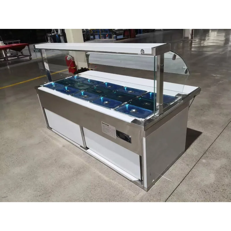 Restaurant Food Hot Warmer Serving Stainless Steel Silver Electric Buffet Food Warmers Server