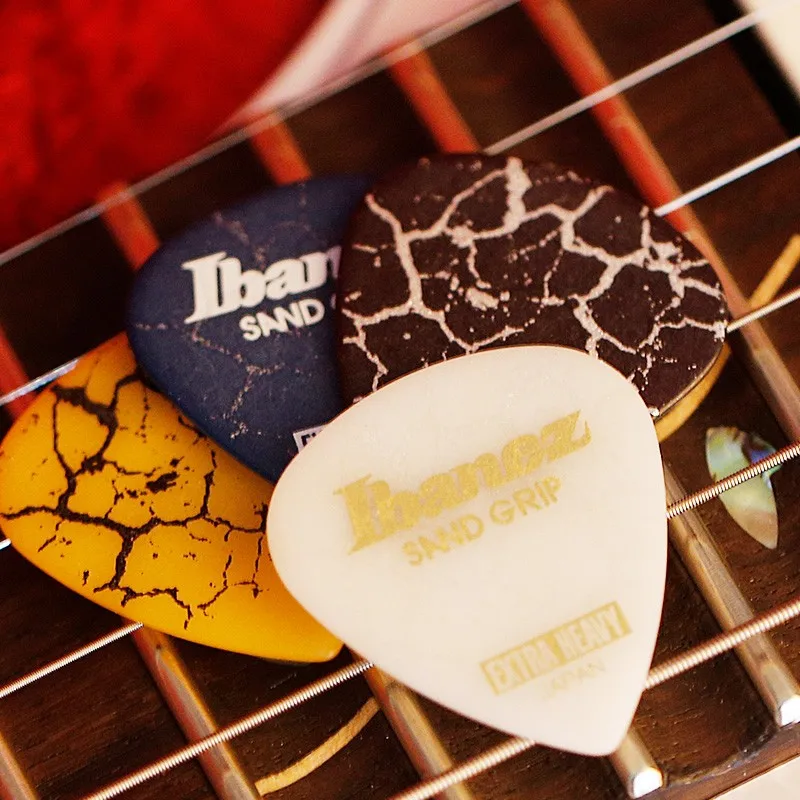 Palhetas de guitarra com padrão fosco IBANEZ para guitarras acústicas e de madeira, acessórios para guitarra, palhetas de guitarra