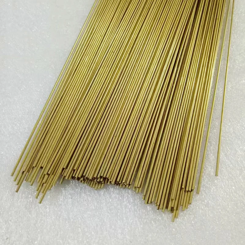Diametro 1mm 1.5mm Tubo in ottone Asta tonda sottile Filo di rame Modello in argilla ultraleggera Supporto per scena Parti modello fai da te Lunghezza 200/250mm