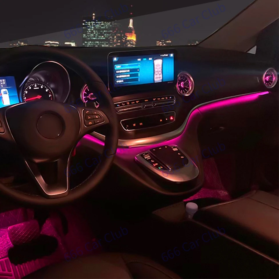 LEDアンビエントライト,64色,メルセデスベンツw447 Vクラス,V260,車の