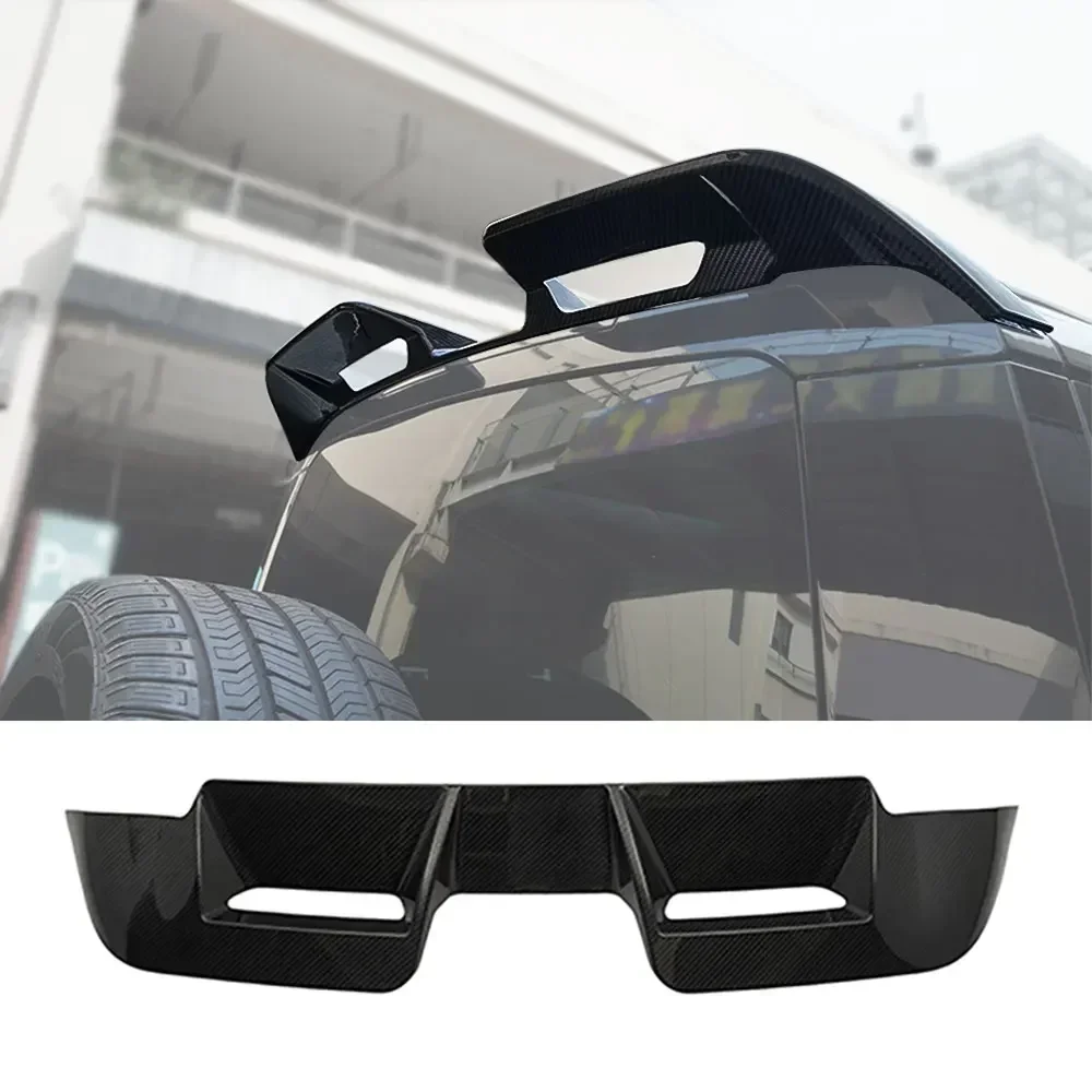 

New！Carbon Car Rear Spoiler Trunk Boot Wing Lip Tail Trim For 2020 LAND ROVER DEFENDER Auto Exterior Moulding