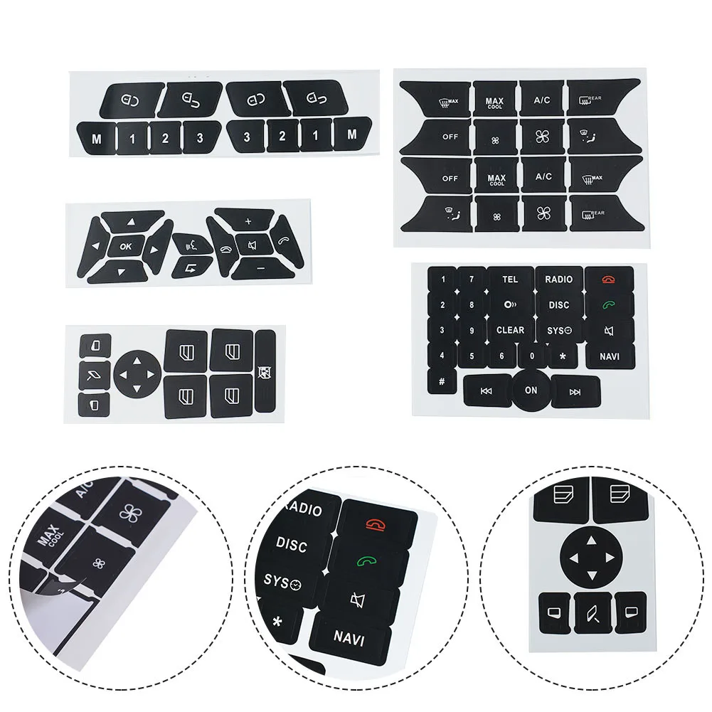 

Stickers Car Stickers Window Radio Stickers For Mercedes 2007-14 Repair Button Sticker 100% Brand New High Quality Hot Sale