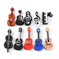 JASTER Cartoon Violin USB 2.0 64GB Real Capacity U Disk 32GB Cute Flash Drive 16G 8GB Silicone Memory Stick Gifts for Children
