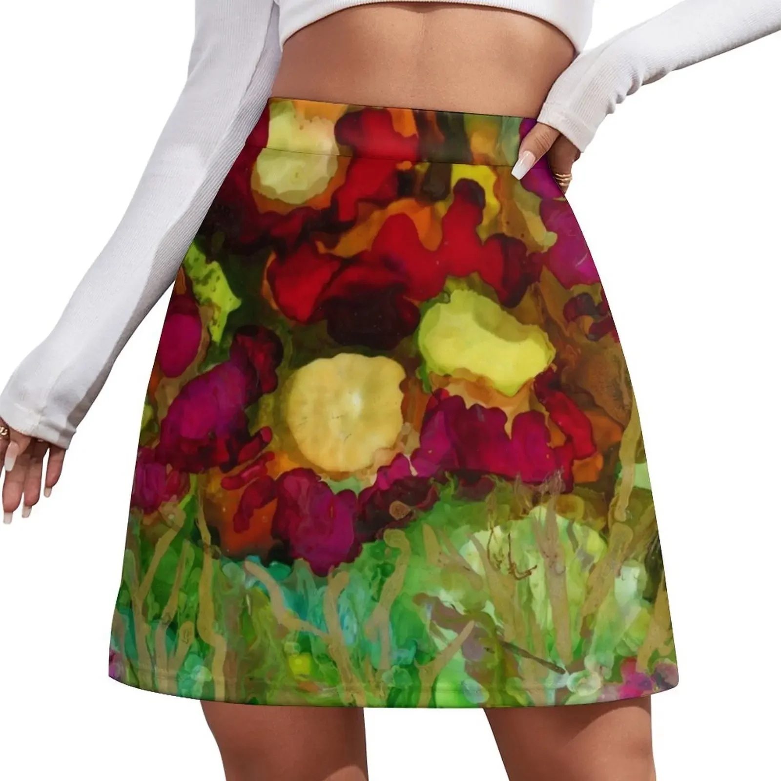 

Blossoming Mini Skirt Miniskirt woman elegant skirts for women Mini Skirt