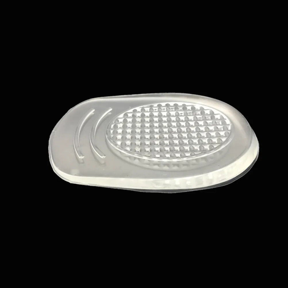 Height Increase Heel Pads 4 Pairs Silicone Gel Cushions Shock Absorbing Half Insoles for Men and Women