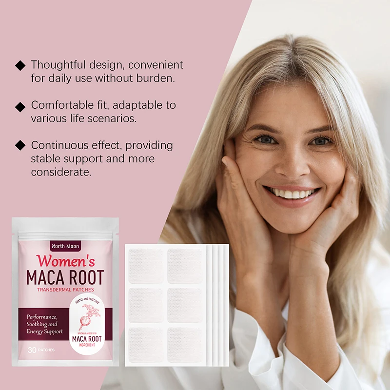 30 رقعًا للعناية بالجسم الأنثوي، مكونات طبيعية، رقع ماكا جذر عبر الجلد، تدعم توازن الهرمونات للطاقة، مصنوعة خصيصًا #2