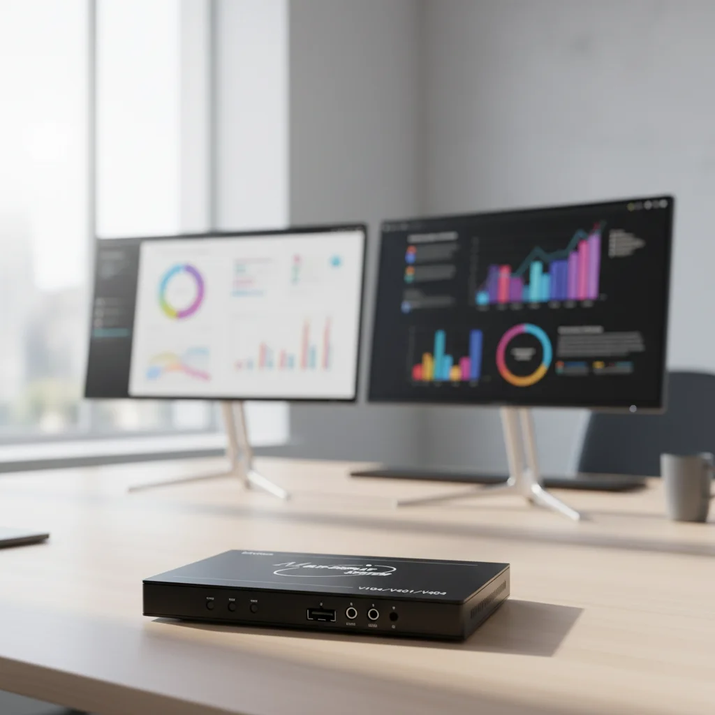 4-Port 4K Video Wall Controller, HDMI 2.0 Input, 180° Rotation, Remote Control for Large Engineering Displays