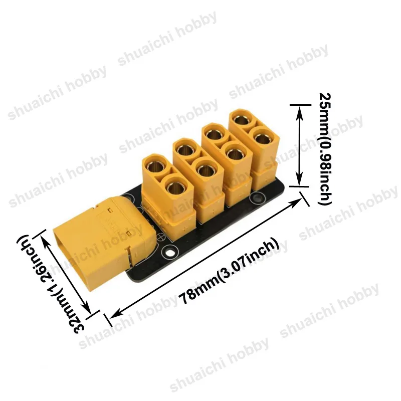 1 個 200A XT90 プラグ 1 ～ 4 チャンネル電源分配ボード統合ソケット PDB モジュール RC モデルカー/車両/ロボット DIY パーツ用