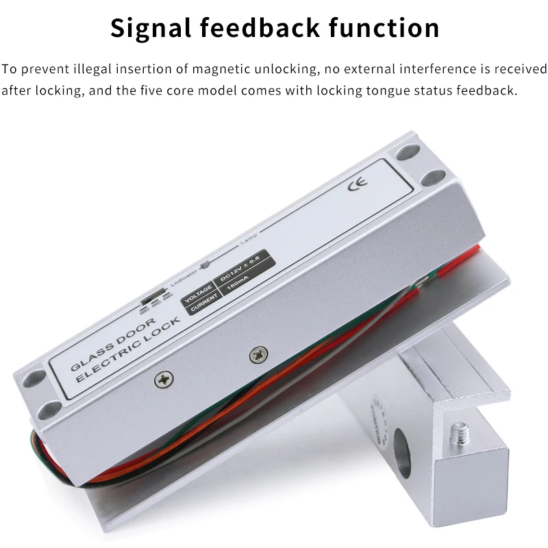 Специальный электрический замок для верхних и нижних бескаркасных стеклянных дверей с задержкой, для одной двери, для двойной двери, без электрической розетки