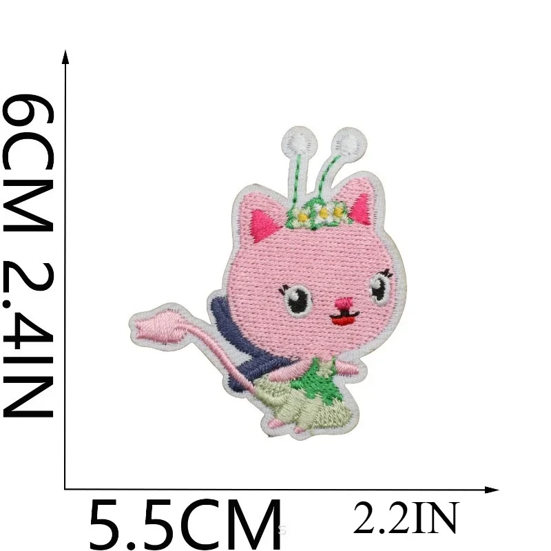 

Little Girl Embroidery Cloth Sticker Pet Kitten Patch Sticker Clothes Decoration Cartoon Kitten Computer Chapter Sticker