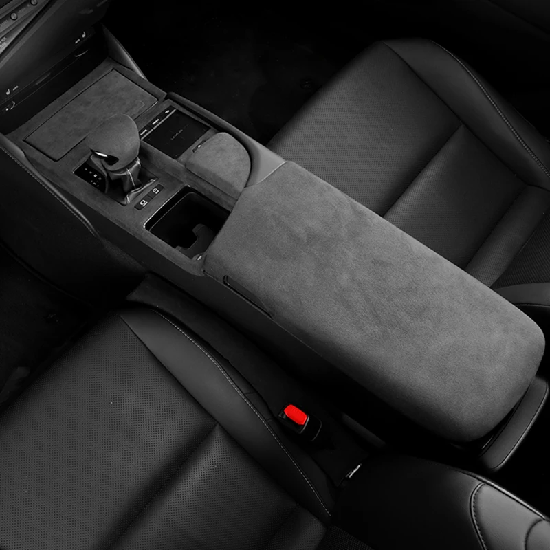 Overlay Shell Cover Alcantara Interiors For Lexus ES200, ES260, ES350h Gear Stick Shifter Lever Central Panel Armrest Cover Pad