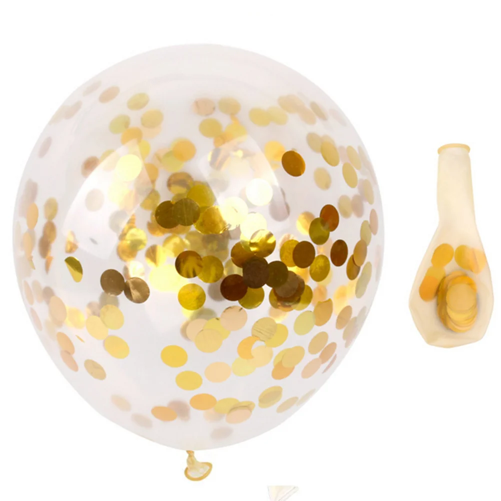 

10Pcs Flamingo Printing Pink Color Golden Sequins Balloon Kit Latex Balloons Birthday Party Favors Wedding Decor