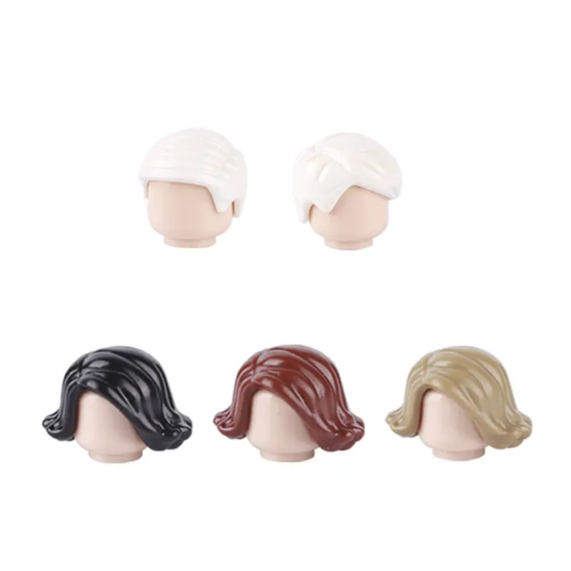 City Figures Hair Headwear MOC Hairstyle Building Blocks Body Parts Man Woman Girl Boy Heads DIY Accessories Bricks Toys Gifts