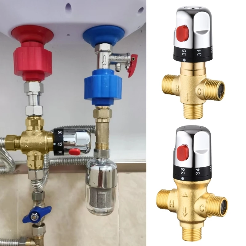 Brass Thermostatic Valves DN15 Constant Temperature Valves Upgrades for Stable Temperature Control in house Plumbing