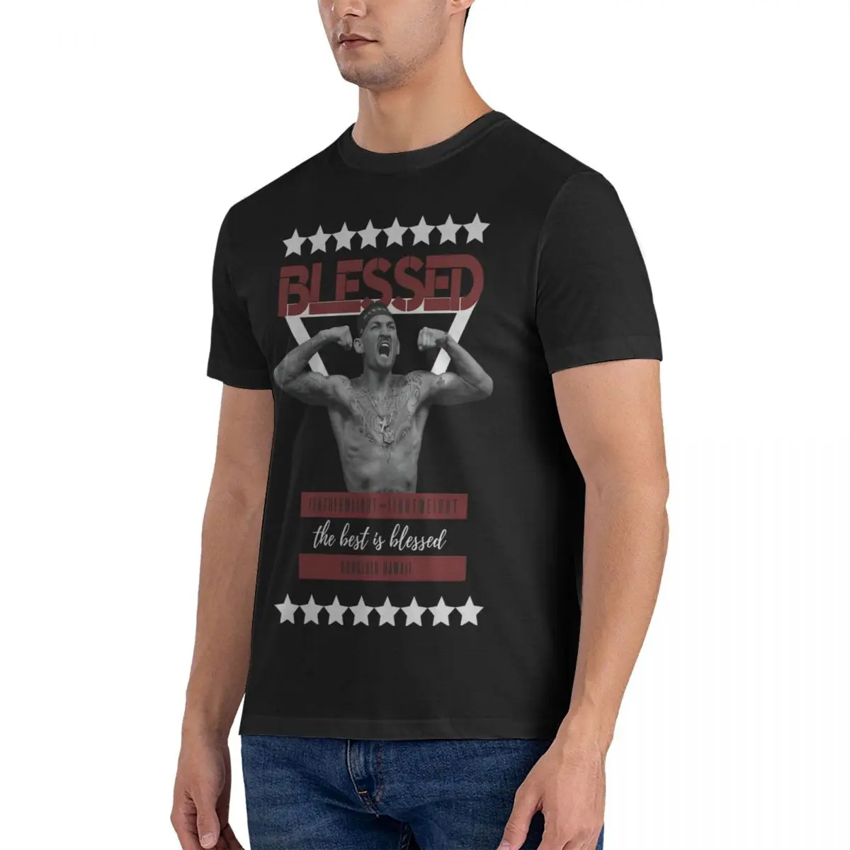 Max Blessed Holloway Men T Shirt Holloway Cool Tees Short Sleeve Round Neck T-Shirts Cotton Adult Tops