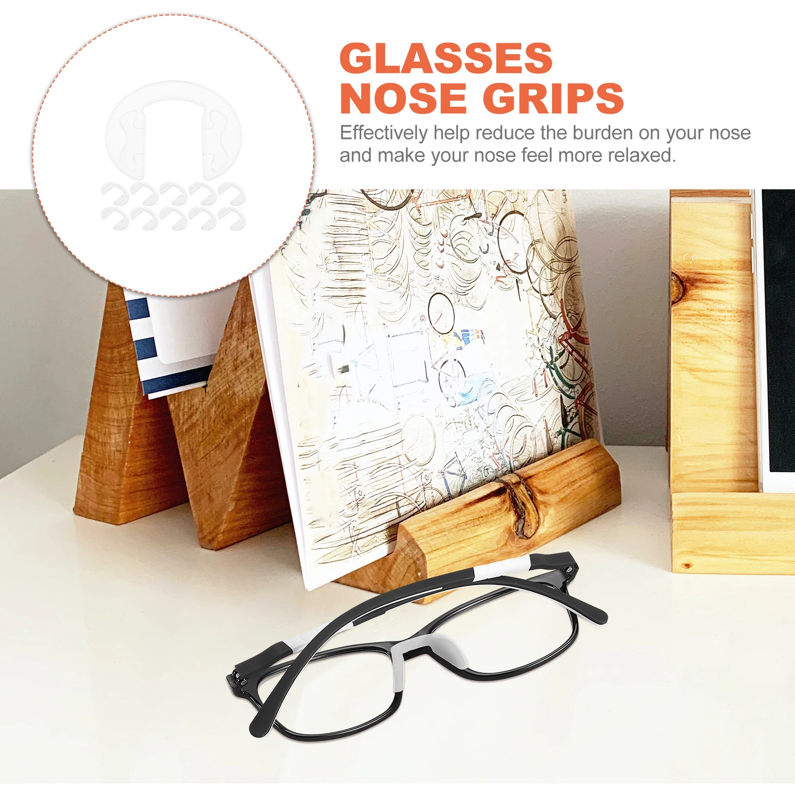 

10pcs Glasses Nose Pads Transparent Silicone Eyeglass Cushions Non Slip Nose Grips for Glasses Frame Pad Accessories
