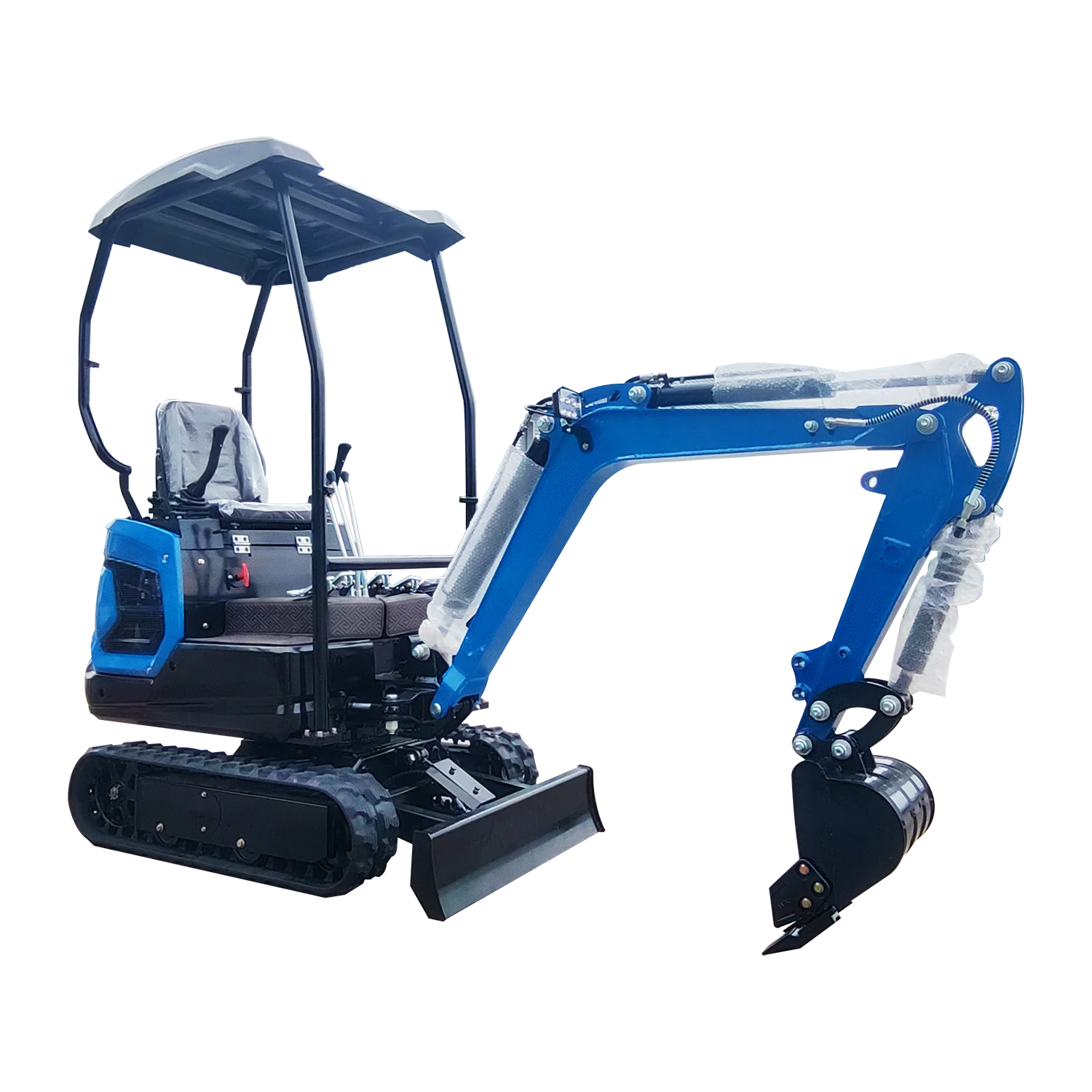 1.2T Mini Digger Poland Stock Compact Excavating Machine with Bucket for Digging Grading Trenching and Soil Removal