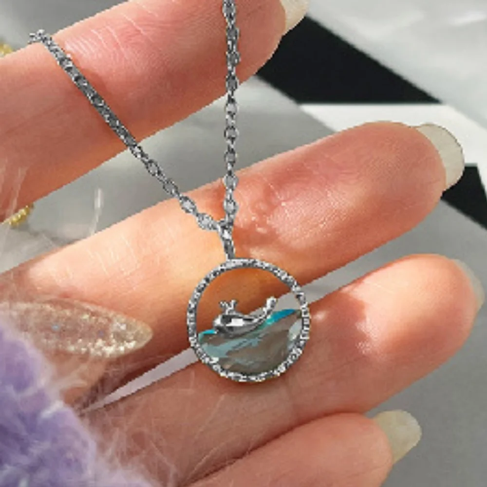 Titanium Steel Necklace Summer Women'S Choker Necklace Sea Theme Necklace Titanium For Jewelry Gift Party Beach