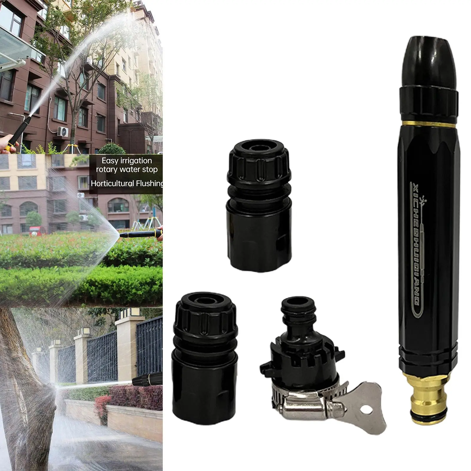 Heavy Duty Brass Metal Sprayer Nozzle 360° Rotaing for Cleaning Pets Shower