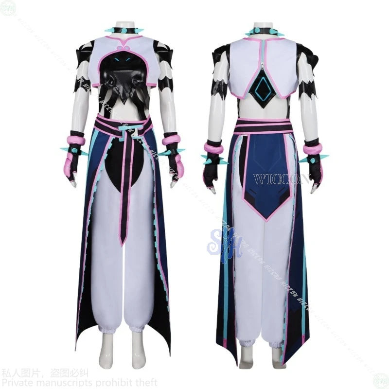 Anime Owww Crossover Street Cos Fighte Cosplay Hann Juri Costume Sexy Lingerie Hot Pink Blue Battle Uniform Y2K Wigs Halloween