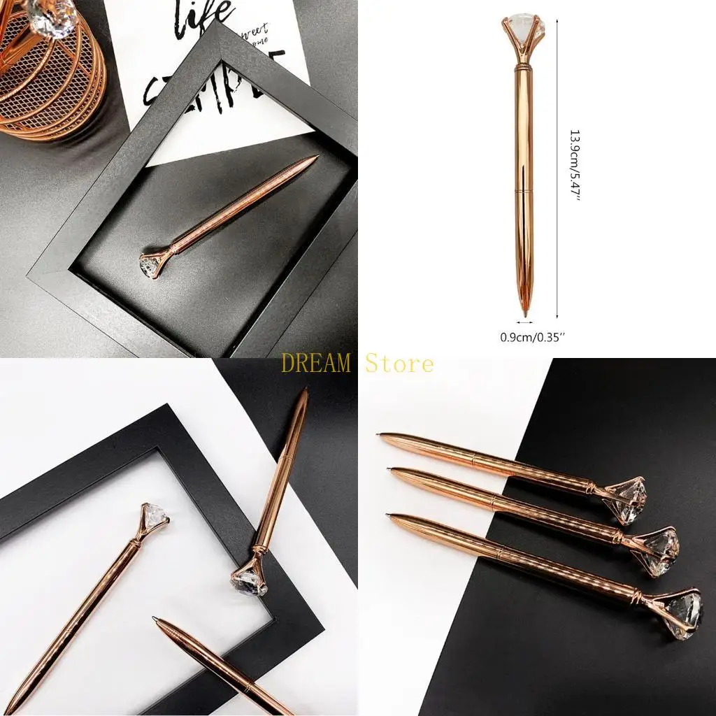 

Luxury Crystal Diamond Ballpoint Pen Craetive Metal Ballpoint Pen Twist Action Refillable Ballpoint Pen Business Gift best sale