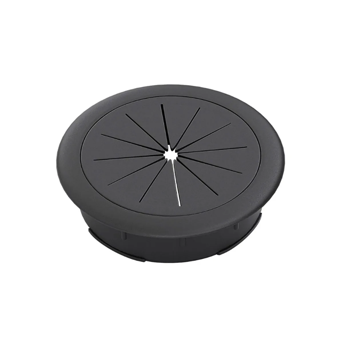 Round Aluminum Dustproof Cable Hole Cover for Desk Wire Management