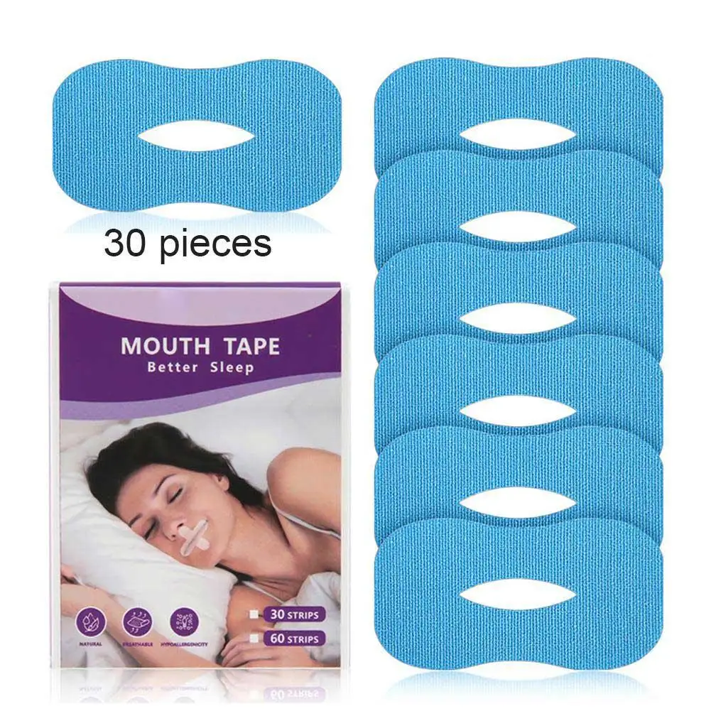 30PC Anti-Snoring Mouth Sticker Children Adult Night Sleep Lip Nose Breathing Improving Patch Mouth Correction Orthosis Tape