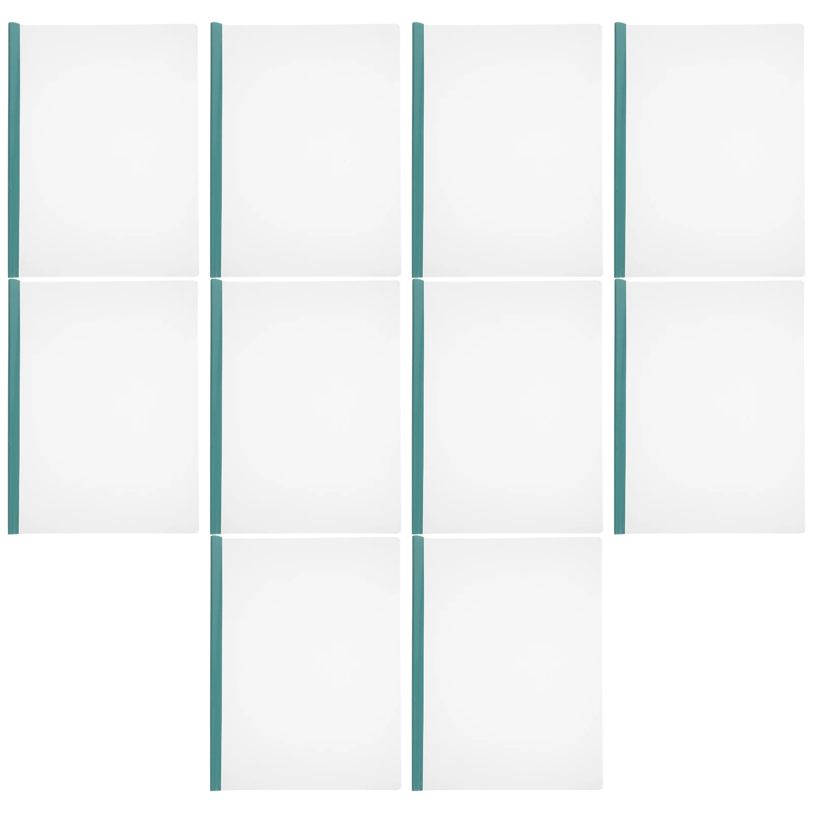 

10pcs Transparent Drawbar Cover Book Sleeve A4 Papers Green Clear Report Covers Presentation Folders Sliding Bar Binder Project