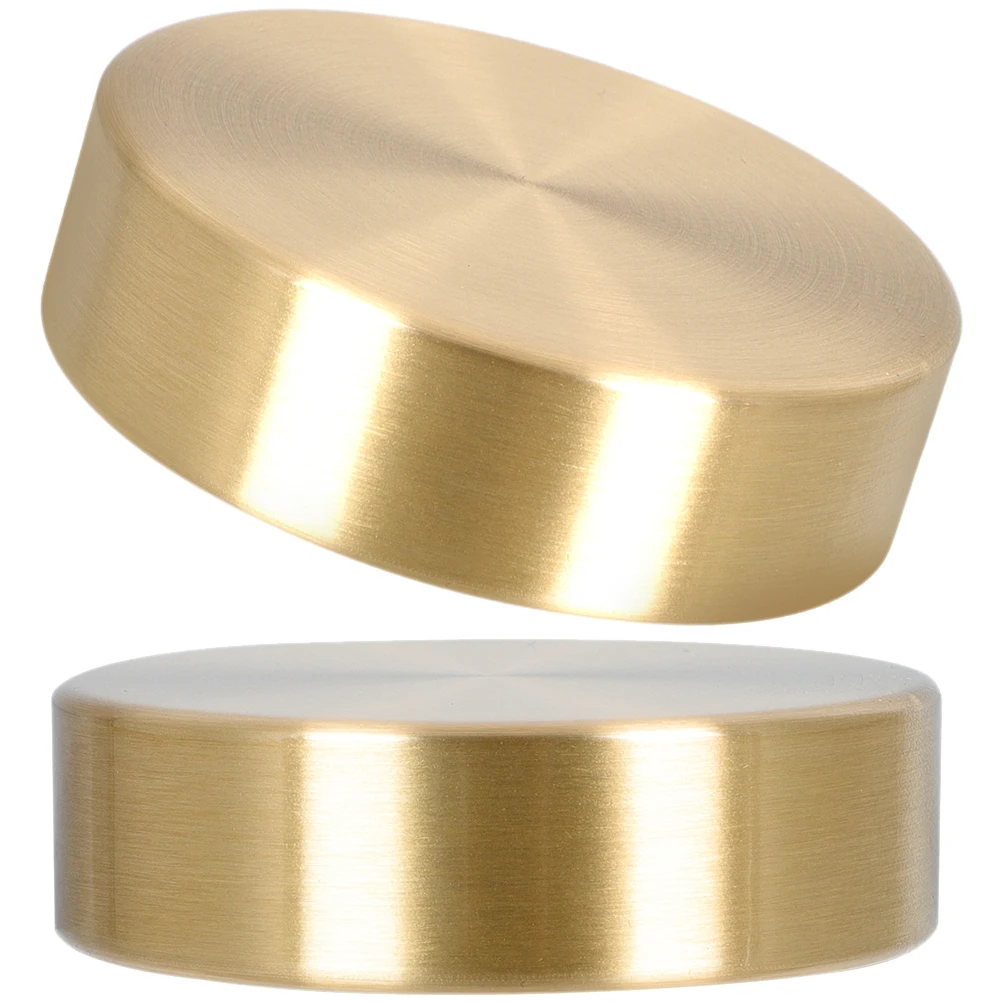 2Pcs Brass Calligraphy Paperweight Solid Polished Surface Paper Weight Decorative Paper Weights for Office Home Use