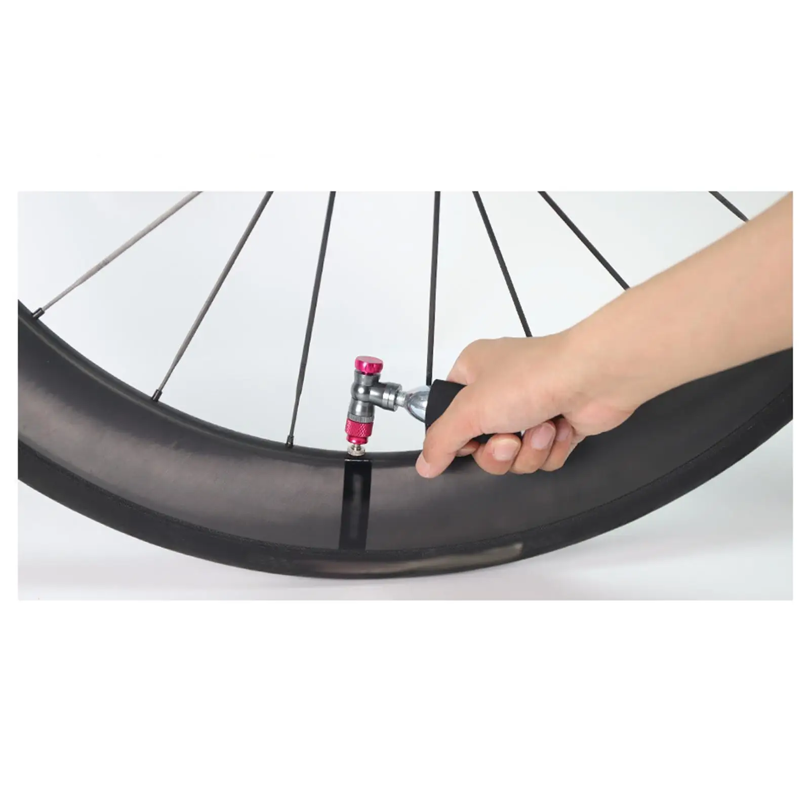 

CO2 Bike Tire Inflator Parts Presta and Schrader CO2 Inflator for Road Bikes