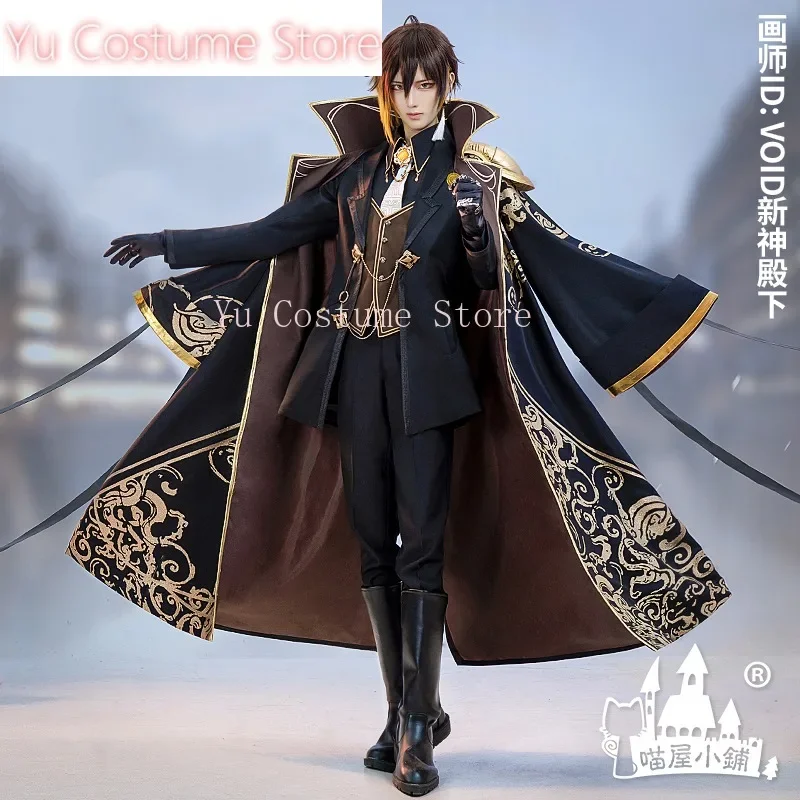 Yu Costume Anime! Genshin Impact Zhongli Game Suit Gorgeous Handsome Uniform Cosplay Costume Halloween Carnival Party Outfit Men