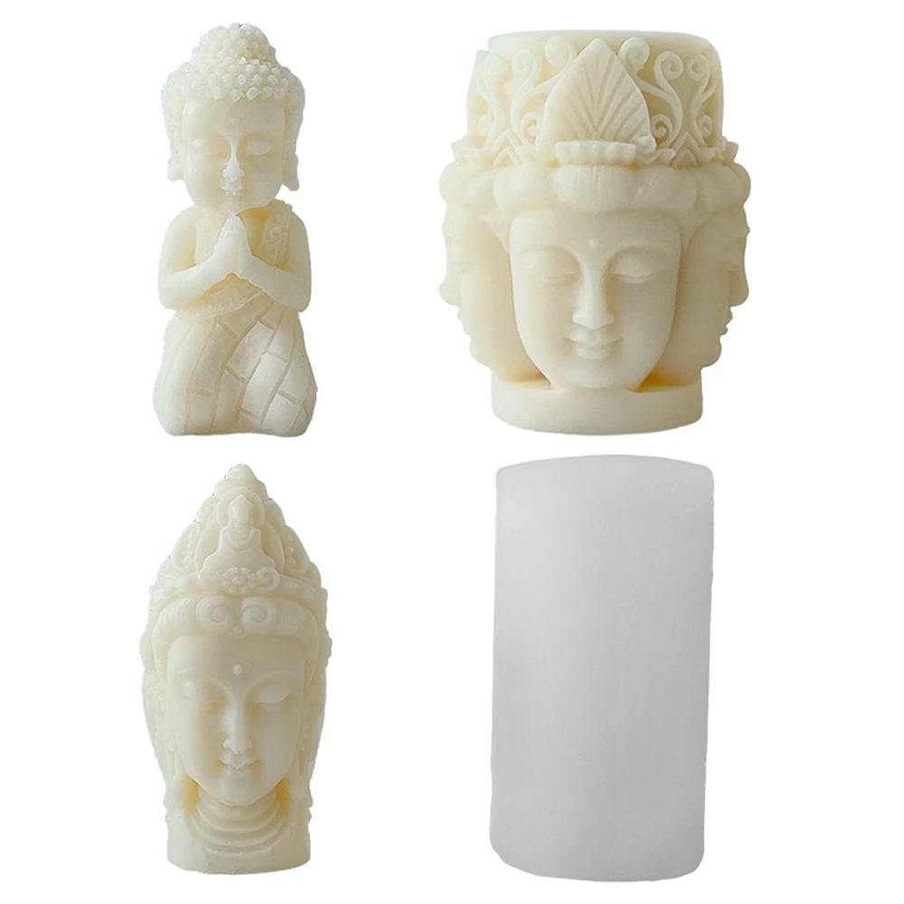 Buddha statue aromatherapy candle silicone mold DIY Buddha handmade Silicone Mold Scented Making Tools 3D DIY Handmade Fragrance