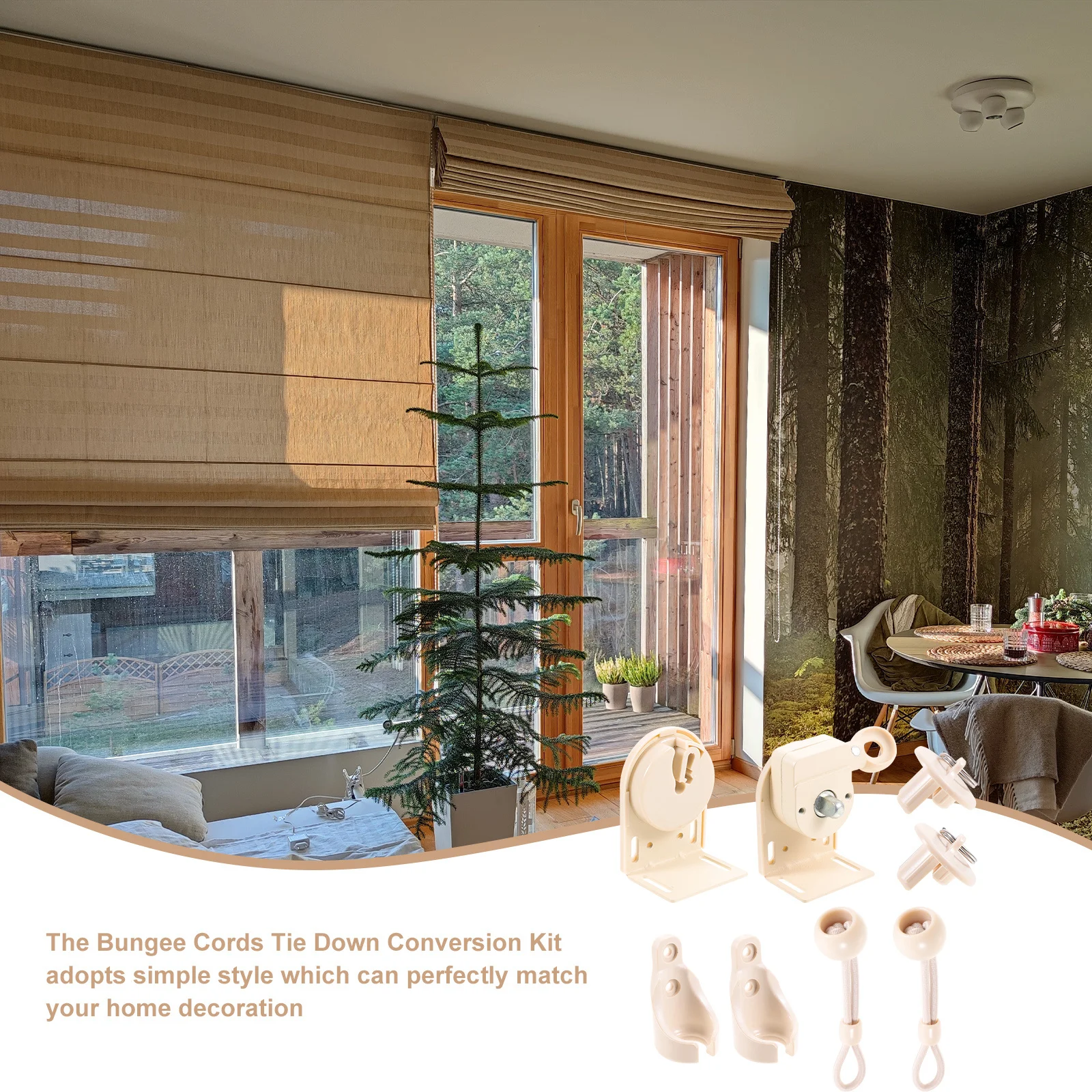 

1 Set Replacement Mounting Brackets For Blind Windproof Cord Buckle Bungee Tie Down Roller Blind Accessories Shade Parts Ceiling