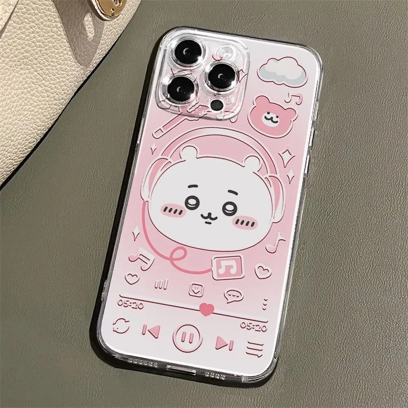 Perlindungan Casing Lunak Bening Chiikawa Anime Jepang Mewah Baru untuk iPhone 16 15 13 12 11 14 Pro Max XS XR 16 7 8 Plus X SE Coque