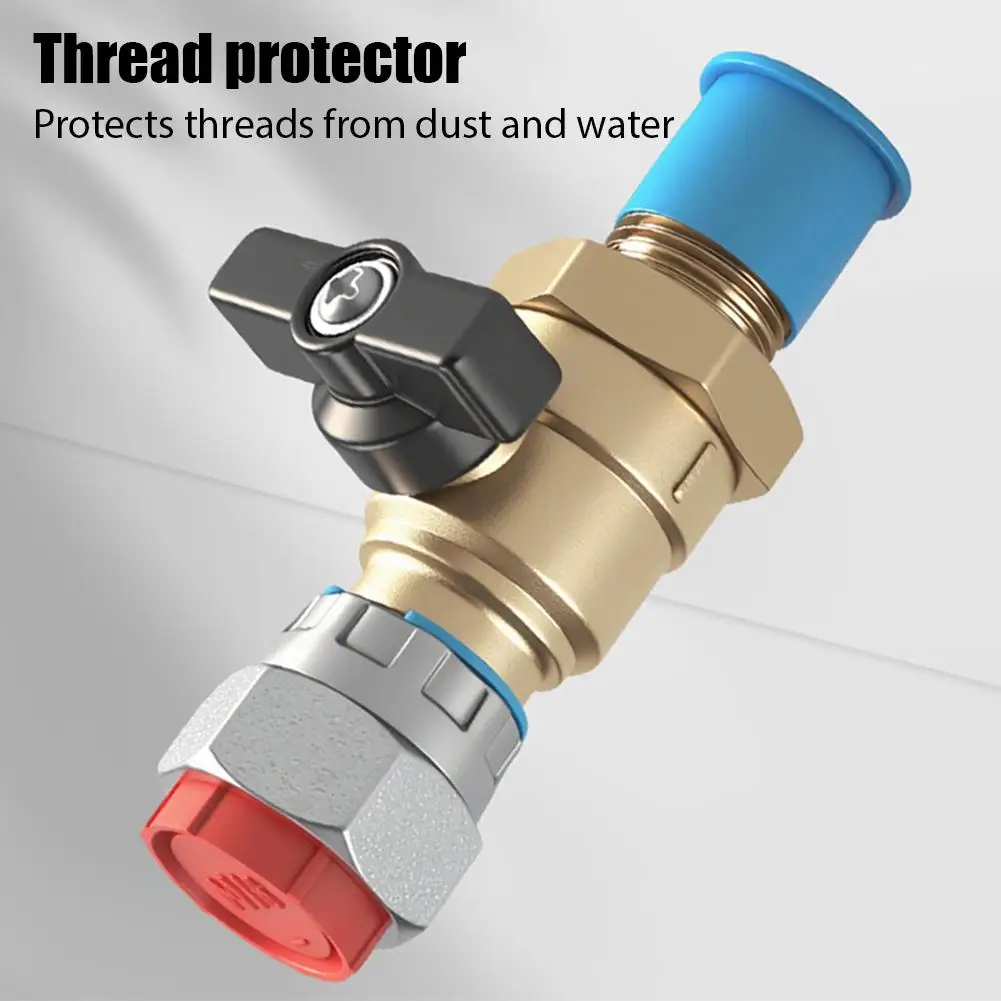 18x1.5mm Brass Brake Air Shut Off Valve Manual Tire Deflation Switch Heavy Duty Truck Trailer Pneumatic Brake Line Cut Off Valve