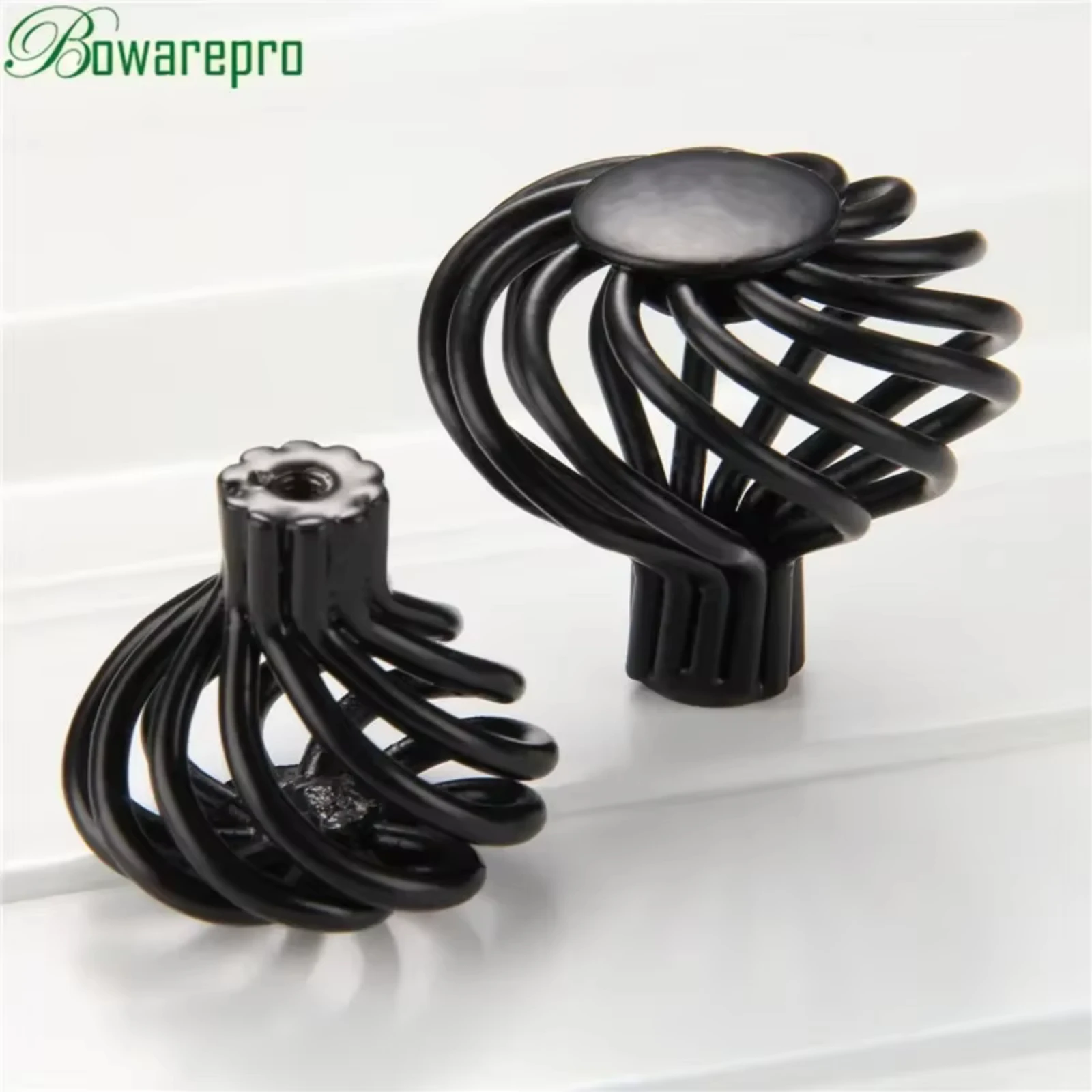 Single Hole Unique Bird Cage Knob Furniture Door Pulls Handle 96mm/128mm Kitchen Cabinets Cupboard Closet Wardrobe Drawer Knobs