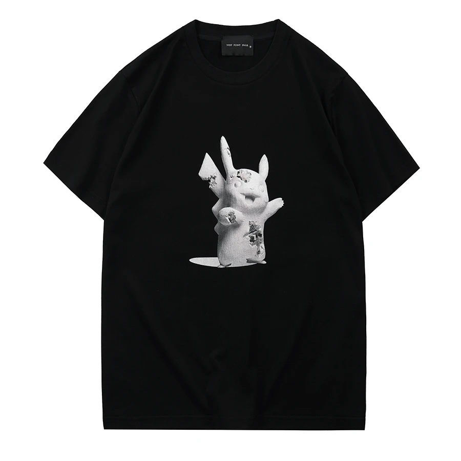 3D Printed Pikachu Streetwear T-Shirt with Stereoscopic Patterns for Men and Women