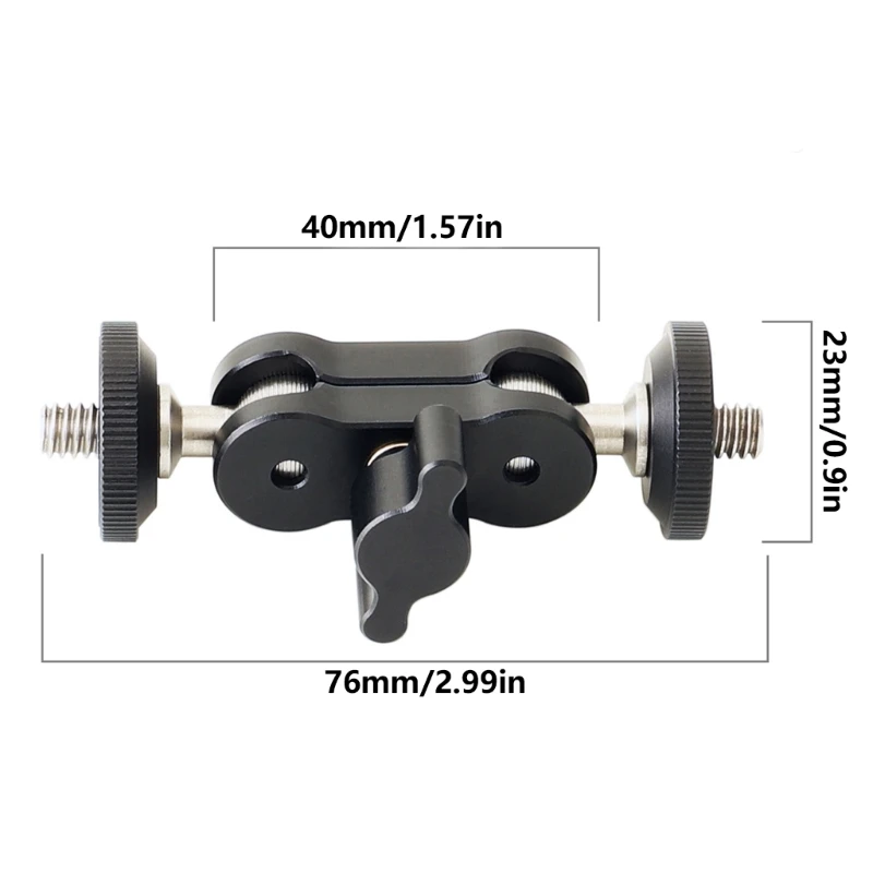 Tripod Meja Pagar Adaptor Lengan Penjepit Kamera dengan Dudukan Sekrup 1/4 Inci untuk Aksesori Kamera Lampu