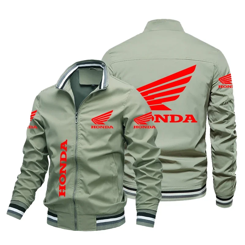 2024 New Trendy Honda Car Red Wing Logo Print Jacket Outdoor Sports Racing Clothes Oversized Racing Biker Jacket Men Clothing