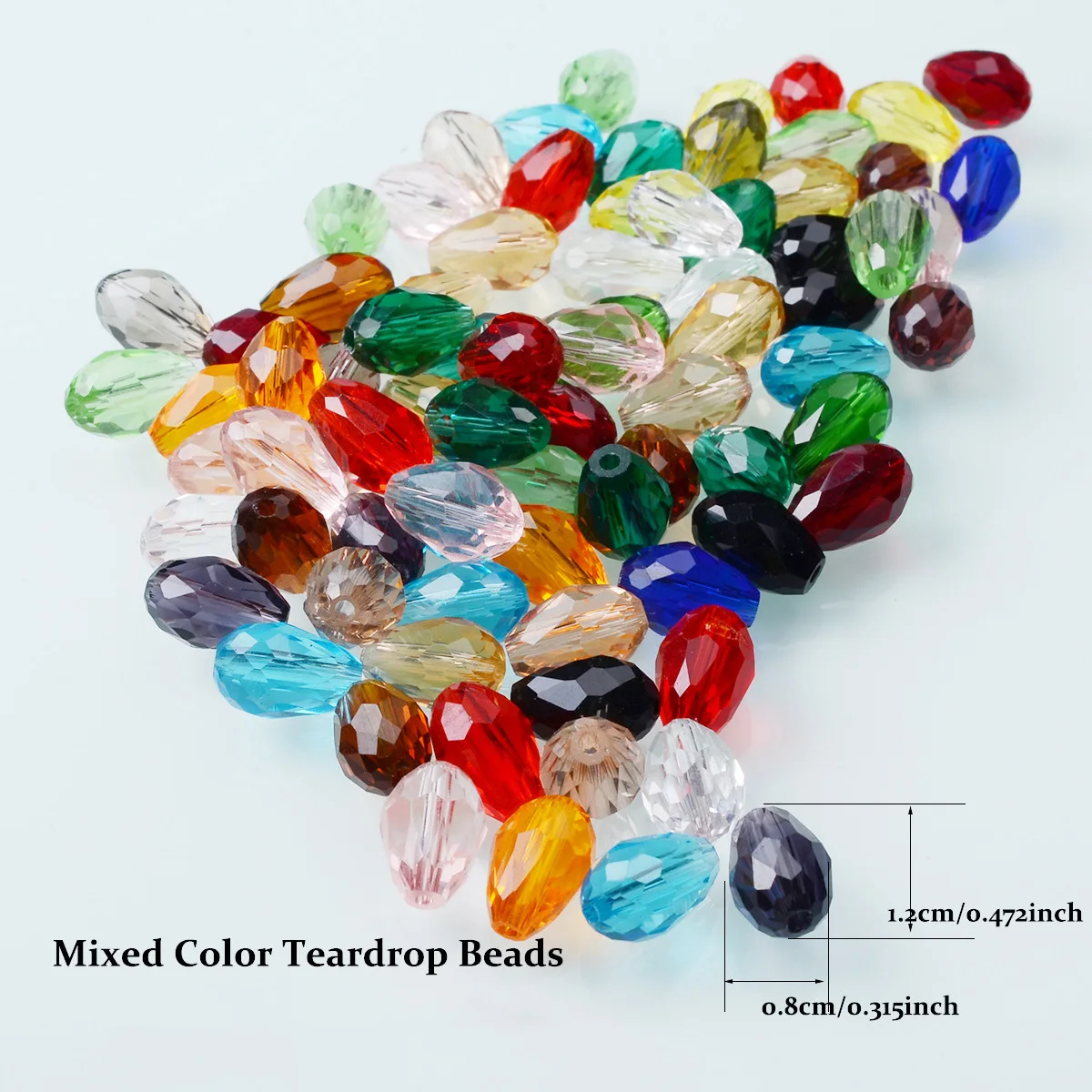 6x8mm Austria Faceted Teardrop Glass Beads AB Color Waterdrop Crystal Beads Loose Spacer Beads for Jewelry Making DIY Bracelet